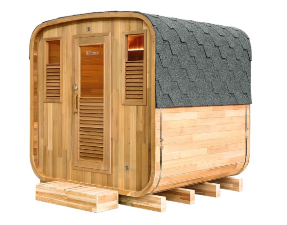 Sauna Finlandesa rectangular con techo para exterior – Piscinas